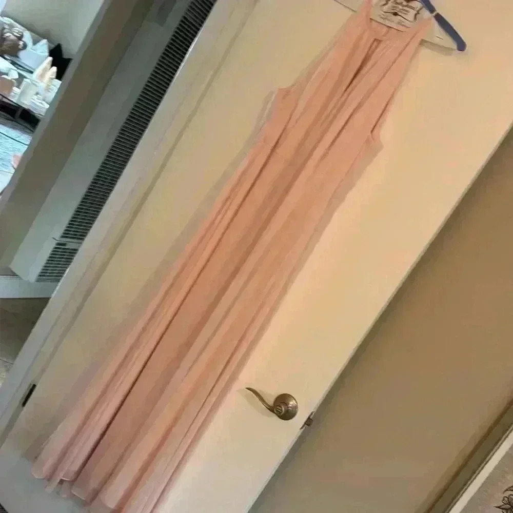 Dessy Collection Keyhole dress Style 1502- blush color